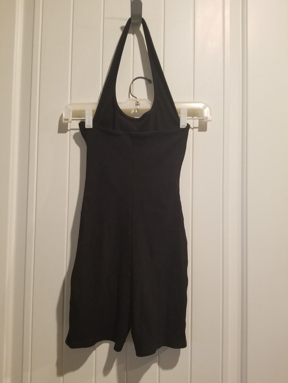 Black Haulter One Piece Romper Bodysuit-Shorts